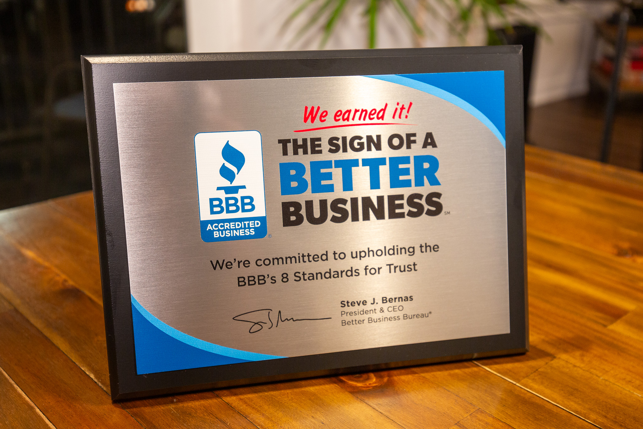 Picture of BBB® Accreditation Plaque